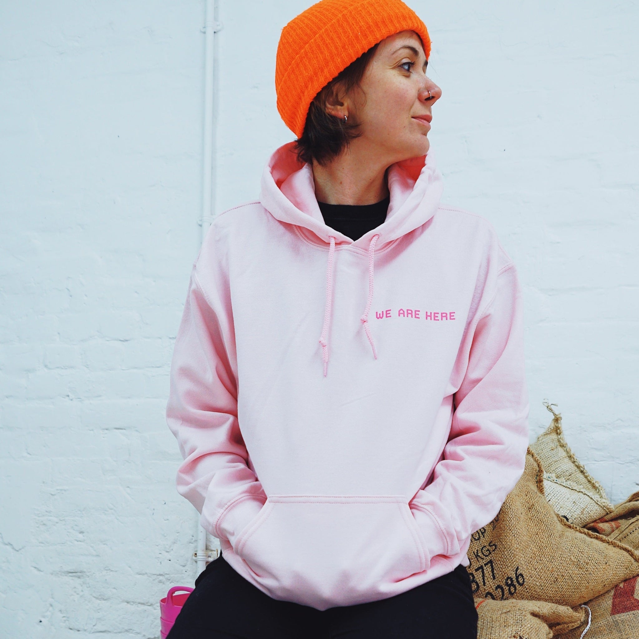 We Are Here - Neon Hoodie